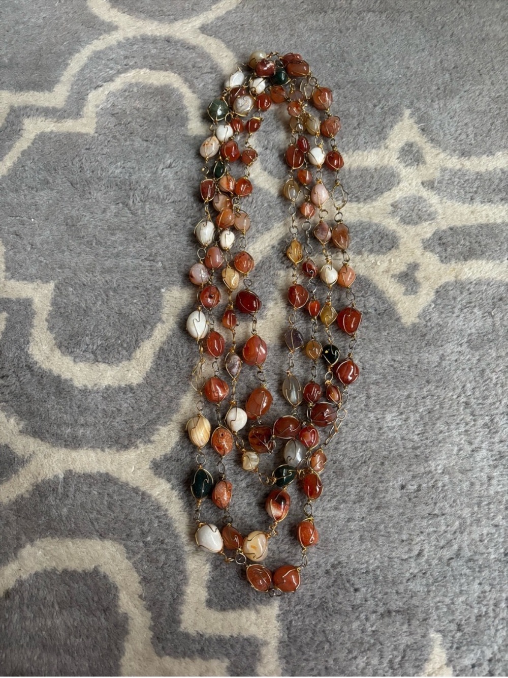 Carnelian Necklace Strand Lot